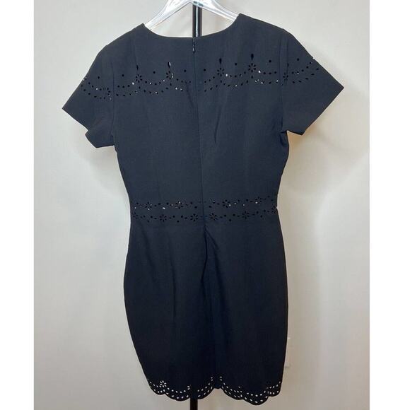 Likely Black Mini Dress Short Sleeve Cutout Bodycon Cocktail Party Career - Picture 2 of 9